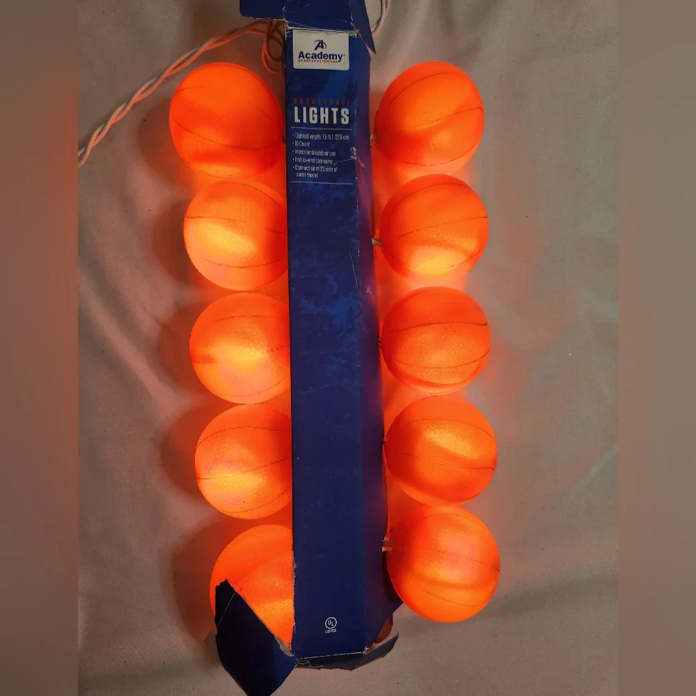 Basketball String Lights 10 Lights on String. Open box Academy Sports